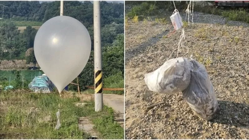 Северная Корея отправила более 150 воздушных шаров с навозом и мусором в Южную Корею